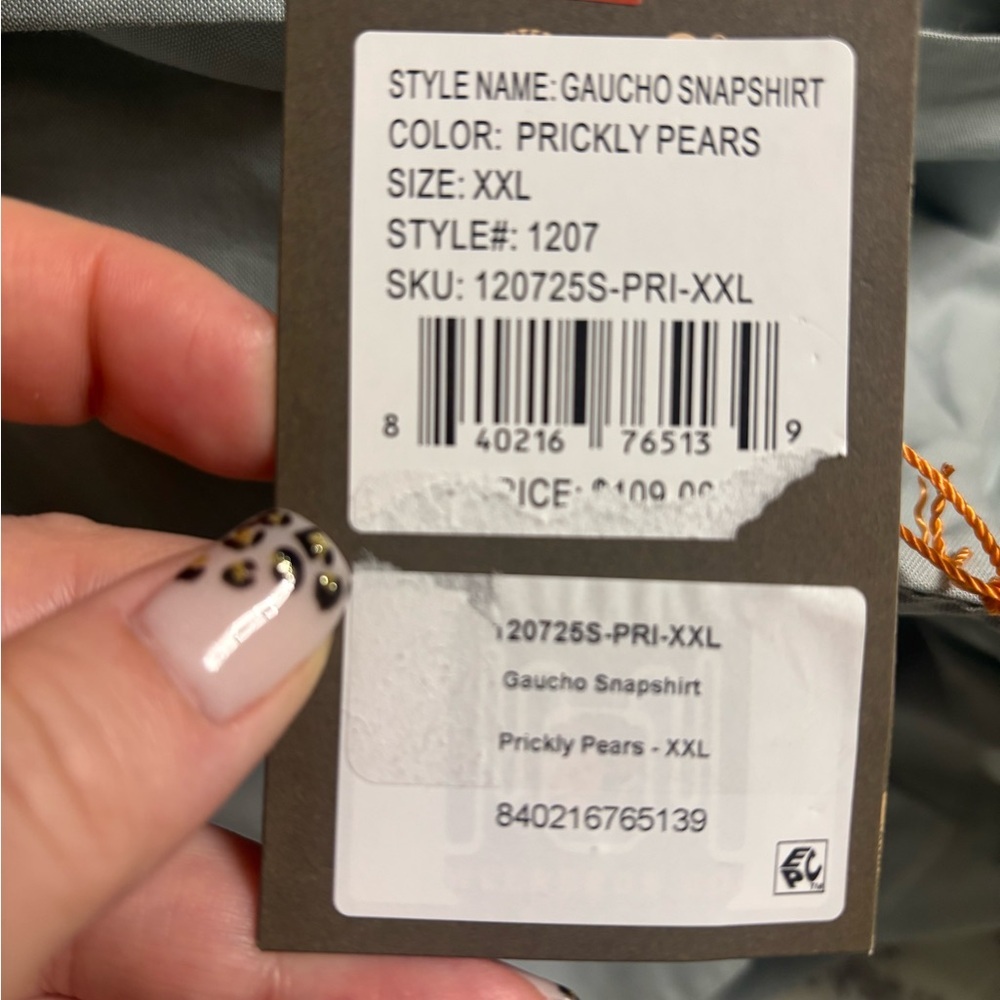 Howler Brothers Gaucho Snapshot Size XXL Prickly Pears Embroidery Cactus New - Picture 9 of 9